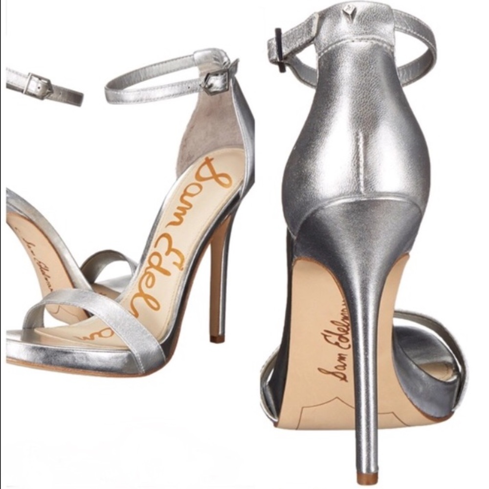 Size 11 Sam Edelman silver high heels Eleanor